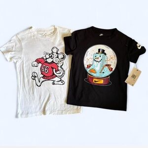 Nike Black Short-Sleeve Tee with Colorful Snowglobe Graphic